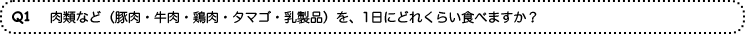 Q1 ނȂǁiؓEE{E^}SEijA1ɂǂꂭ炢Hׂ܂H